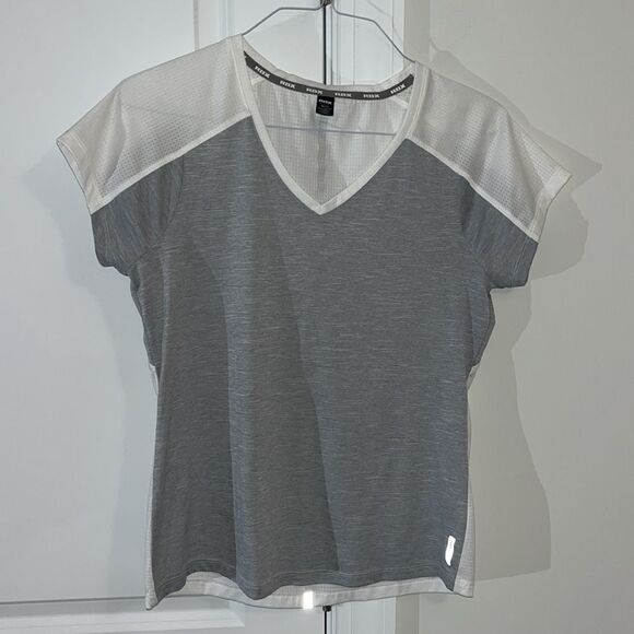 RBX Gray White Semi Fitted Activewear SS Shirt M - Picture 1 of 1